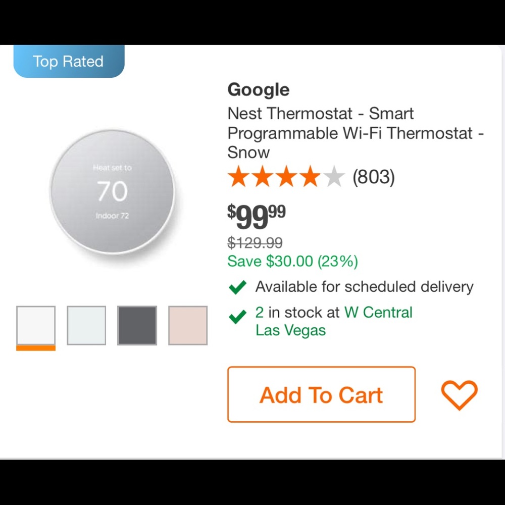 COPY - Google Nest Thermostat - Smart Programmabl…